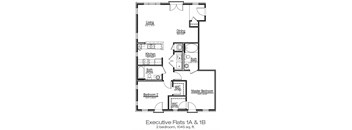 Executive Flats 2-bedroom apartment home at Main Street Square