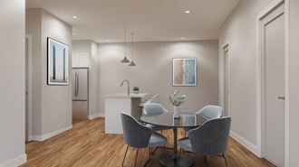 a rendering of a dining room