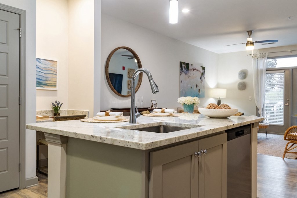 Kitchen Island Floorplans at Hawthorne at Smith Creek Apartments