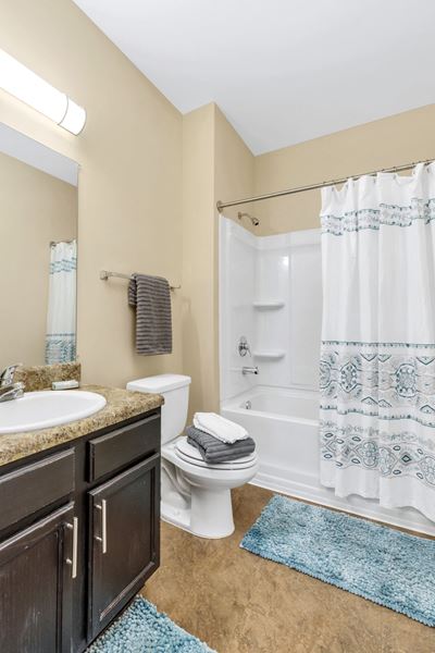Large bathroom with soaking tub at Hawthorne at the Hollow in Soddy-Daisy, TN