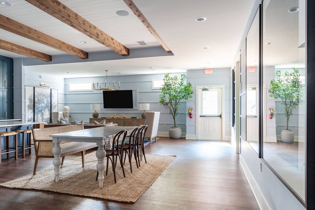 a view of the living room and dining room from the kitchen