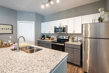 Kitchen at 501 Estates apartment homes in Durham, NC