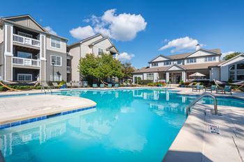 Sparkling Swimming Pool at 501 Estates apartment homes in Durham, NC