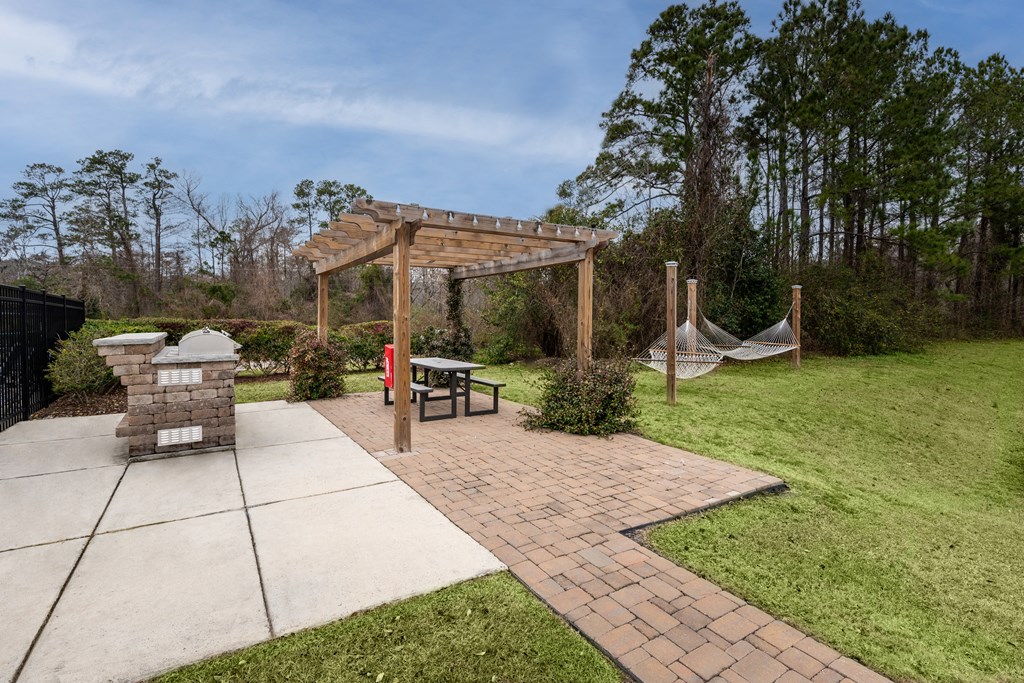 bbq and grilling area with large seating