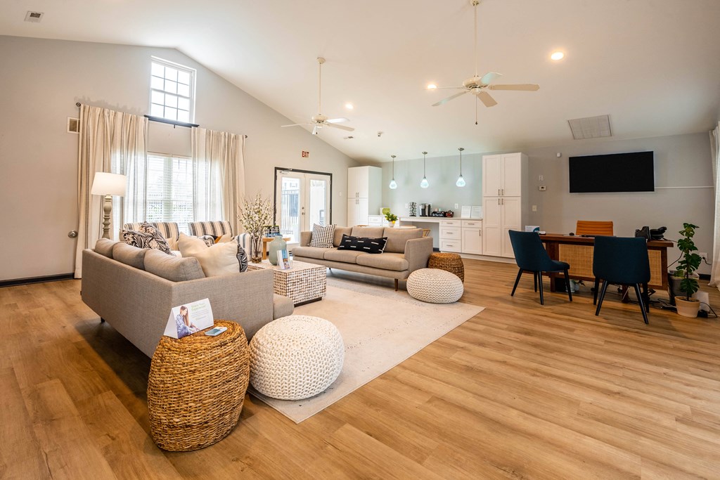 large clubhouse and lounge space