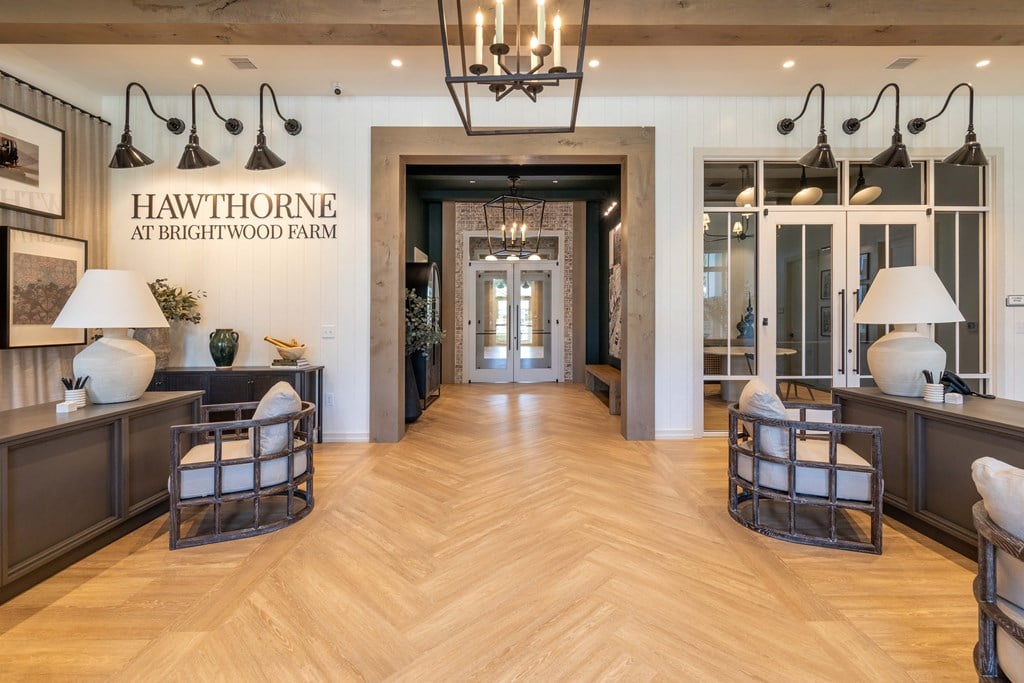 the lobby of the hawthorne