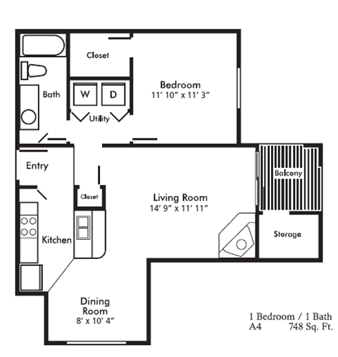 a floor plan of a house with a bedroom and a living room