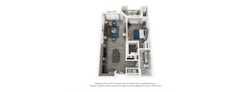 The Glen is a 1 bedroom, 1 bathroom floor plan at 8 West in Greensboro, NC