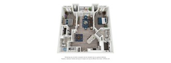 The Club is a 2 bedroom, 2 bathroom floor plan at 8 West in Greensboro, NC