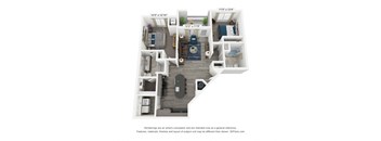 The Provision is a 2 bedroom, 2 bathroom floor plan at 8 West in Greensboro, NC