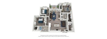 The Haven is a 3 bedroom, 2 bathroom floor plan at 8 West in Greensboro, NC