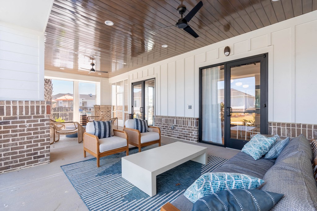 a living room with a couch and a coffee table