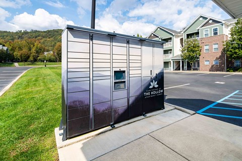 A package center at Hawthorne at the Hollow in Soddy Daisy, TN