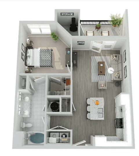a floor plan of a 1 bedroom apartment at the abbey in trappist, k