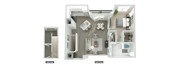 a floor plan of a 1 bedroom apartment