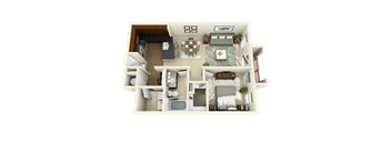 a floor plan of a 3 bedroom apartment
