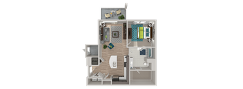 A4 Floor Plan at Crabtree Lakeside in Raleigh, NC