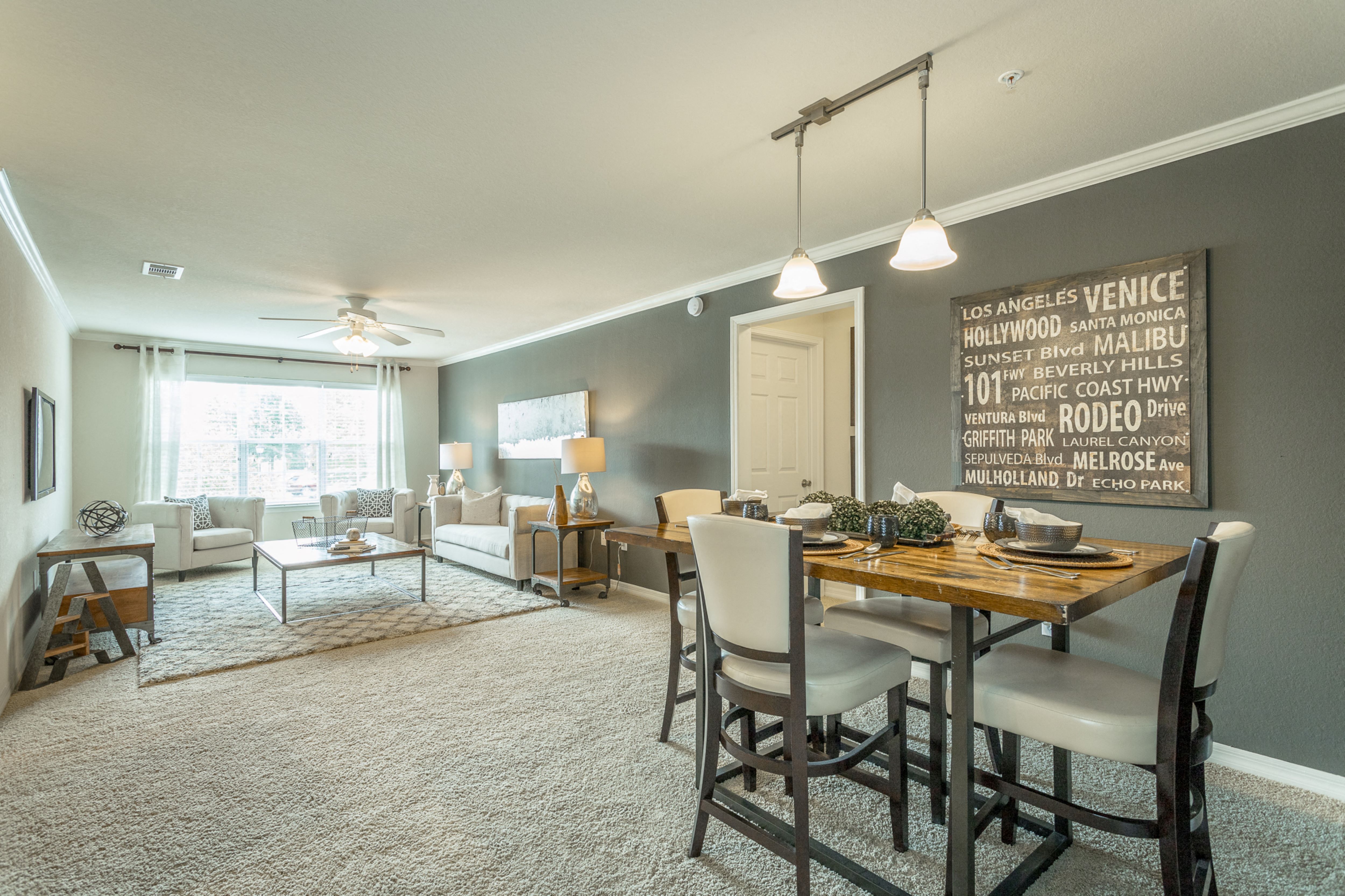 Open concept floor plan at Amberleigh Ridge