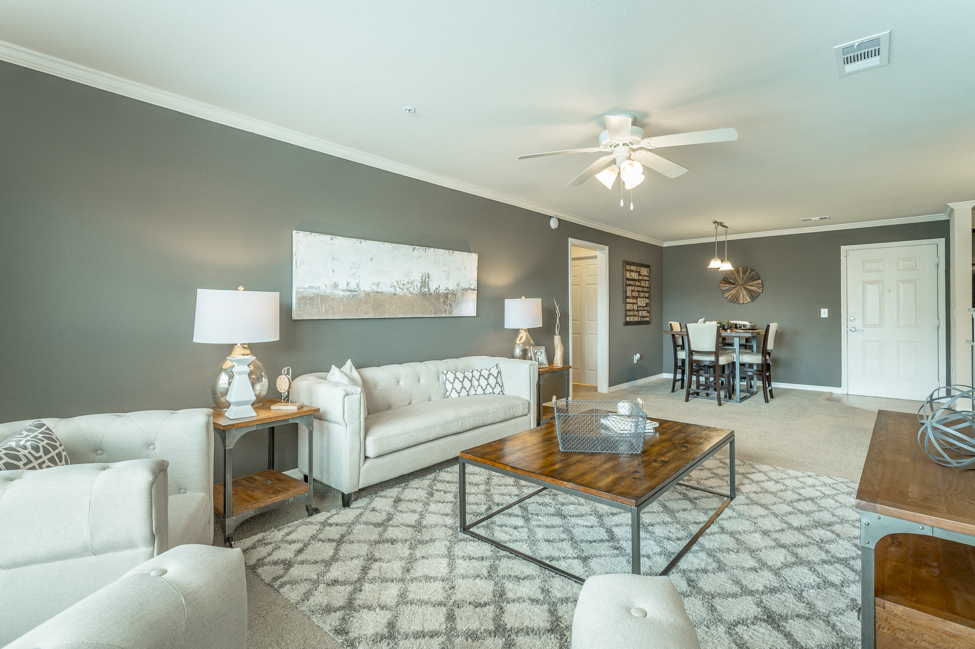 Spacious living room at Amberleigh Ridge