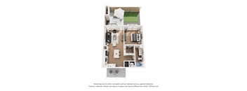 a floor plan of a house with a bedroom and a living room