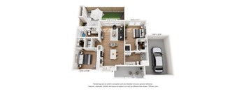 bedroom floor plan  the residences at city center apartments