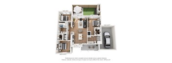 bedroom floor plan of a 2100 sq ft house