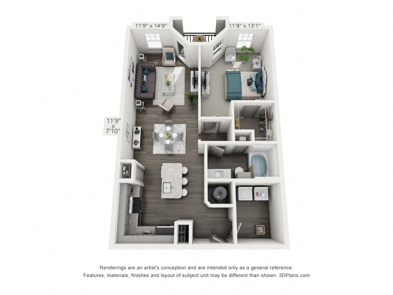 Large one bedroom apartment hawthorne at parkside