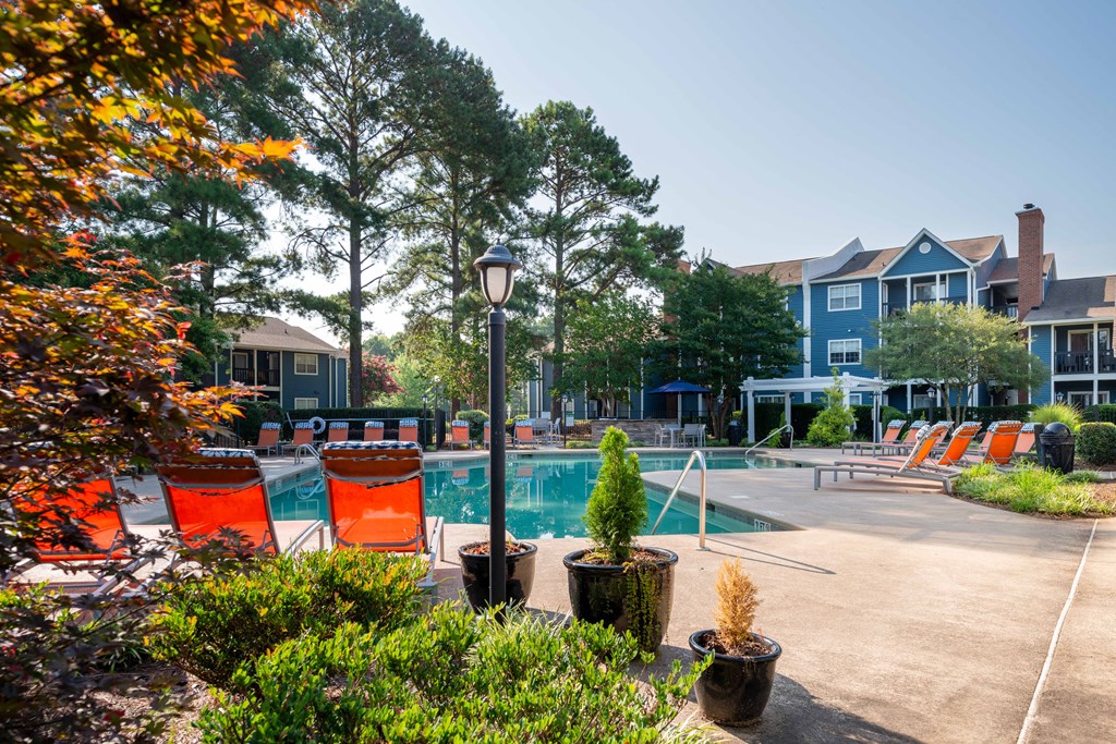 our apartments showcase a swimming pool