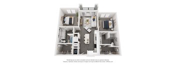 a 1 bedroom floorplan is shown in this illustration