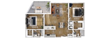 A series of images showing different room layouts with dimensions.