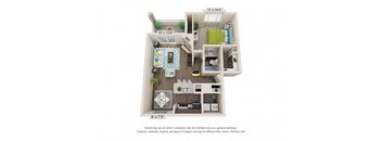 a 1 bedroom floor plan  studio