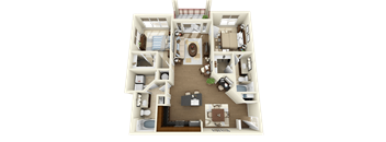 a floor plan of a 3 bedroom apartment