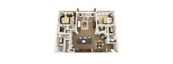a floor plan of a 3 bedroom apartment