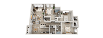a 2400 sq ft floor plan with a bedroom and a living room