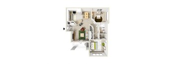 a floor plan of a 1,008 sq ft apartment