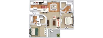 A detailed floor plan of a house showing all rooms and their layouts.