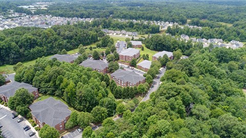 Aerial View of Amelia Village apartments in Clayton, NC.