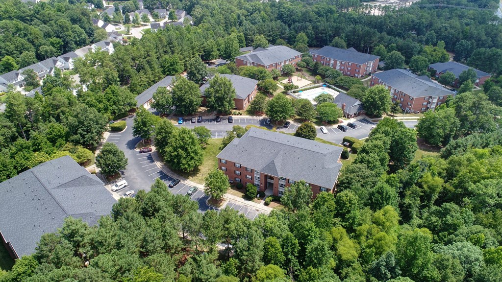 Aerial View of Trellis Pointe Apartment Homes in Holly Springs, NC