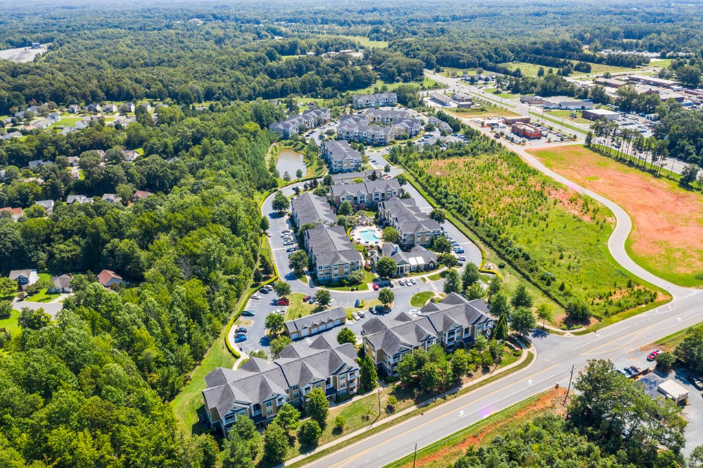 The community surrounding Hawthorne at the Greene in Charlotte, NC