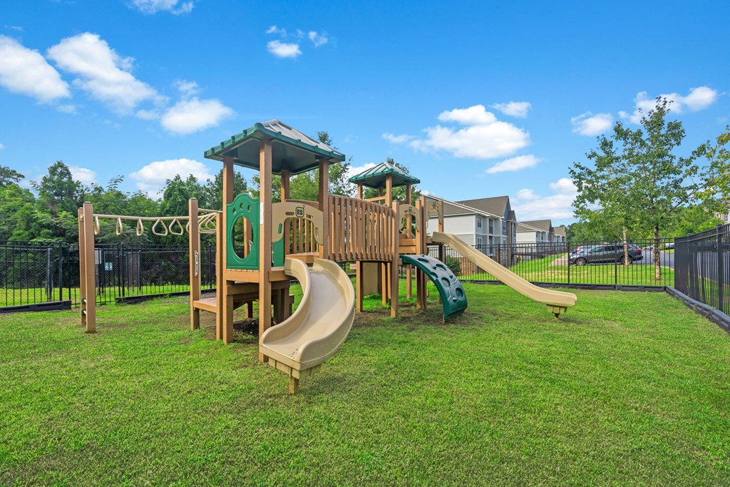 the preserve at ballantyne commons playground with slides and equipment
