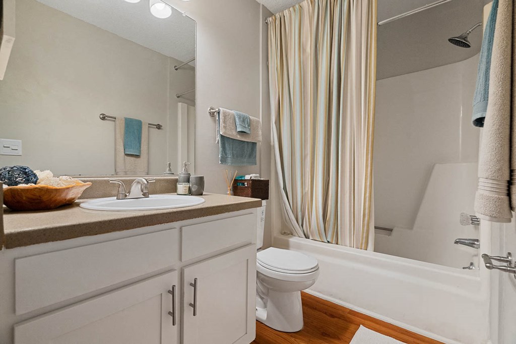 a bathroom with a sink toilet and a shower