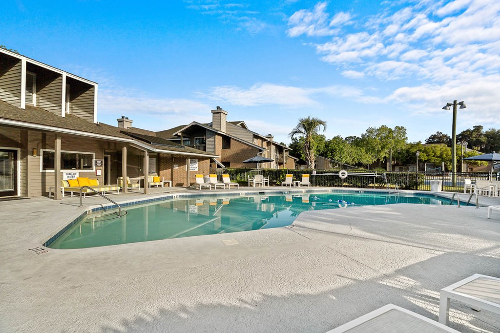 the swimming pool at our apartments