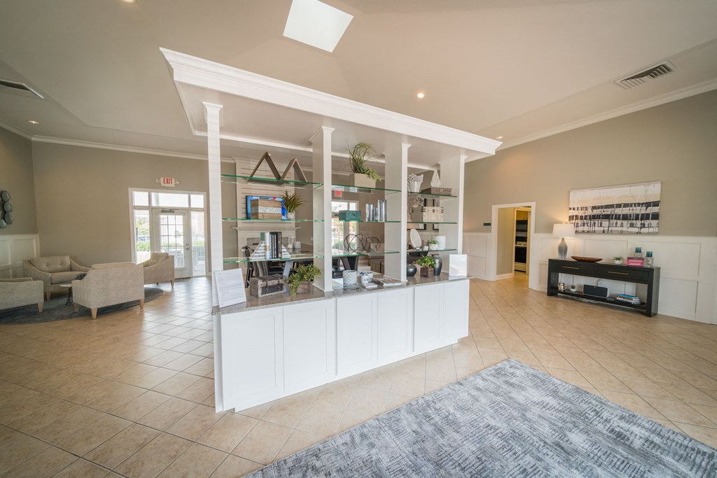 a long line of checkered floors in a store