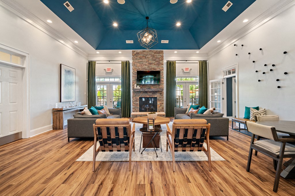 Modern Resident Clubhouse with Lounge Seating