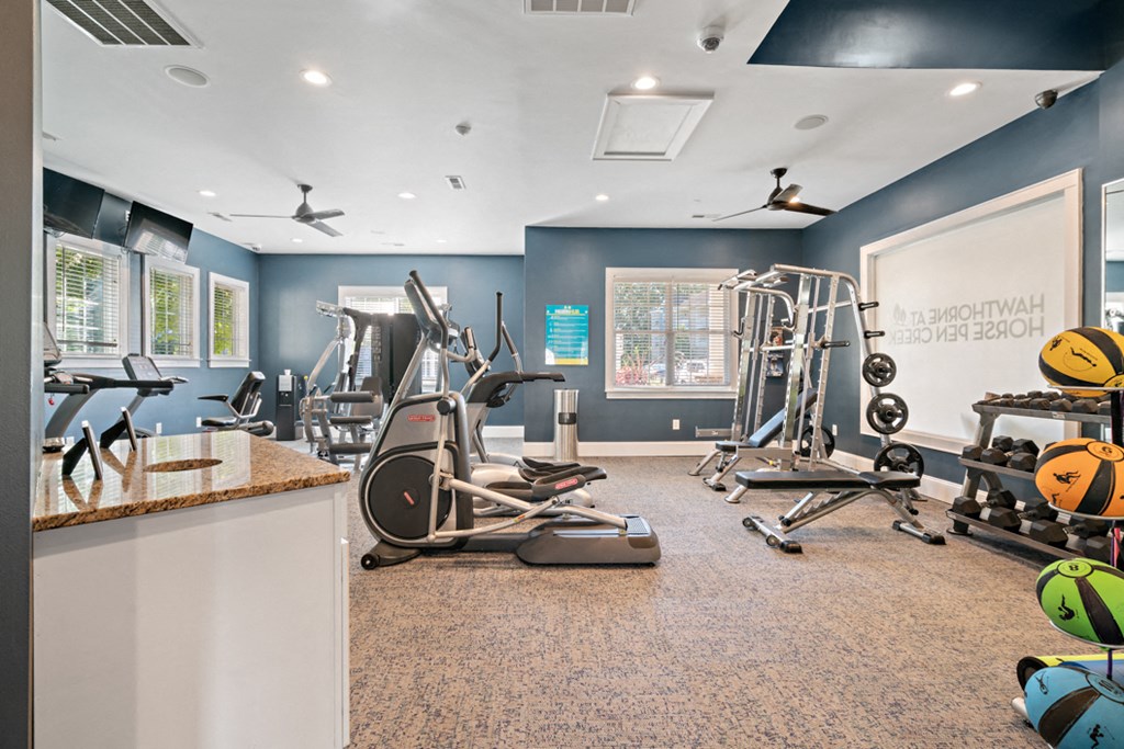 Amenities Fitness Center at Hawthorne at Horse Pen Creek