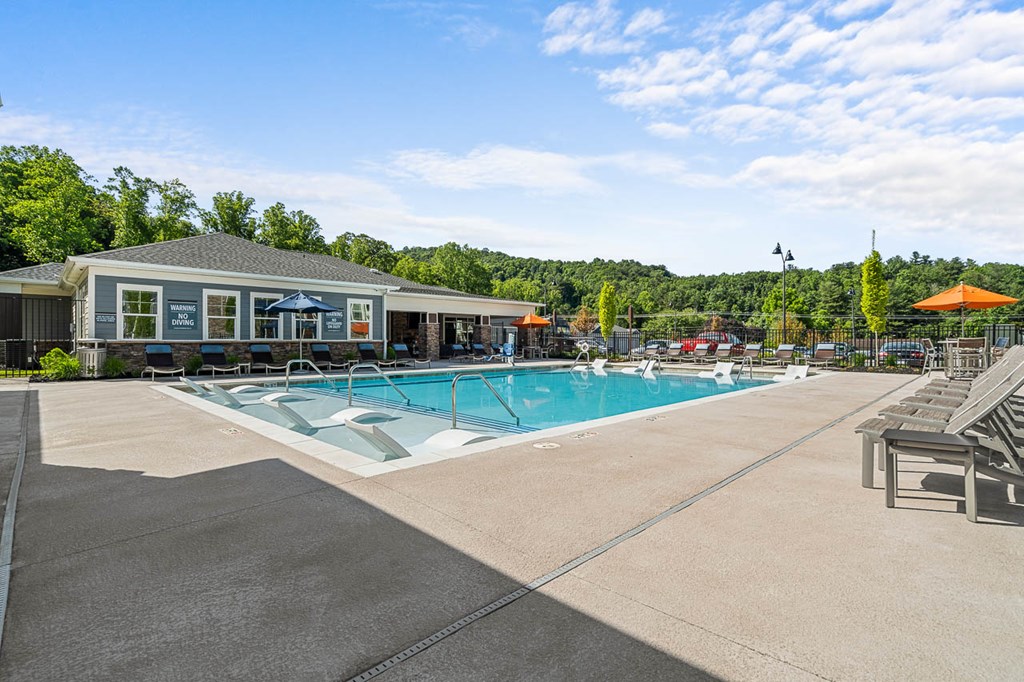 the swimming pool at the resort on cuttyhunk