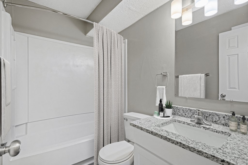 our apartments offer a bathroom with a bathtub
