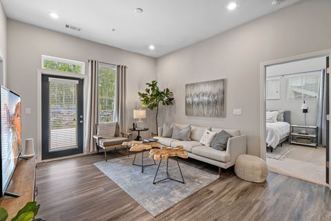 Open Concept Living Room at the Newton Apartments in  Charlotte, NC