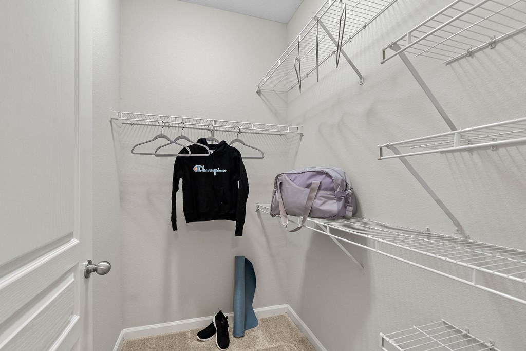 spacious walk in closets in every home