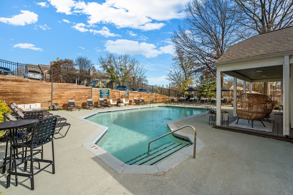 the swimming pool at our apartments